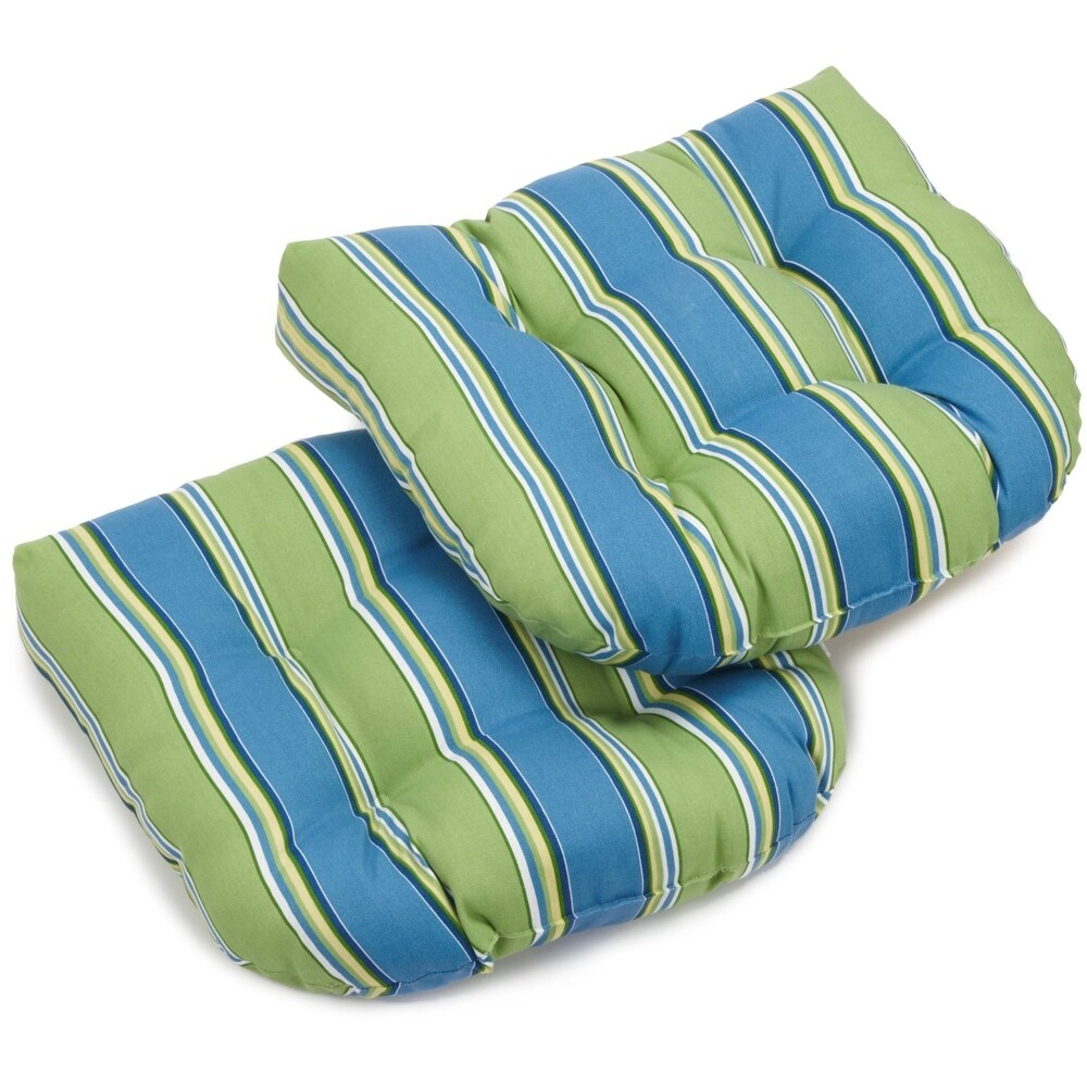 19 inch Rounded Back Indoor/Outdoor Chair Cushions (Set of 2)   19\