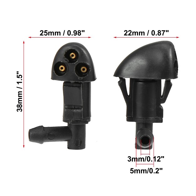 Unique Bargains Car Front Windshield Washer Nozzles For Chevrolet Cruze 2010 2014 Replaces 94556605 Black 4 Pcs