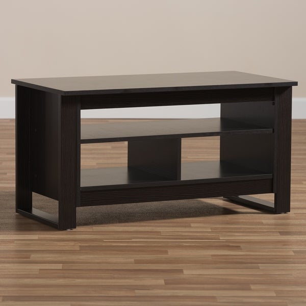 Urban Designs Cleo Wenge Brown Finish Wooden Coffee Table - wood