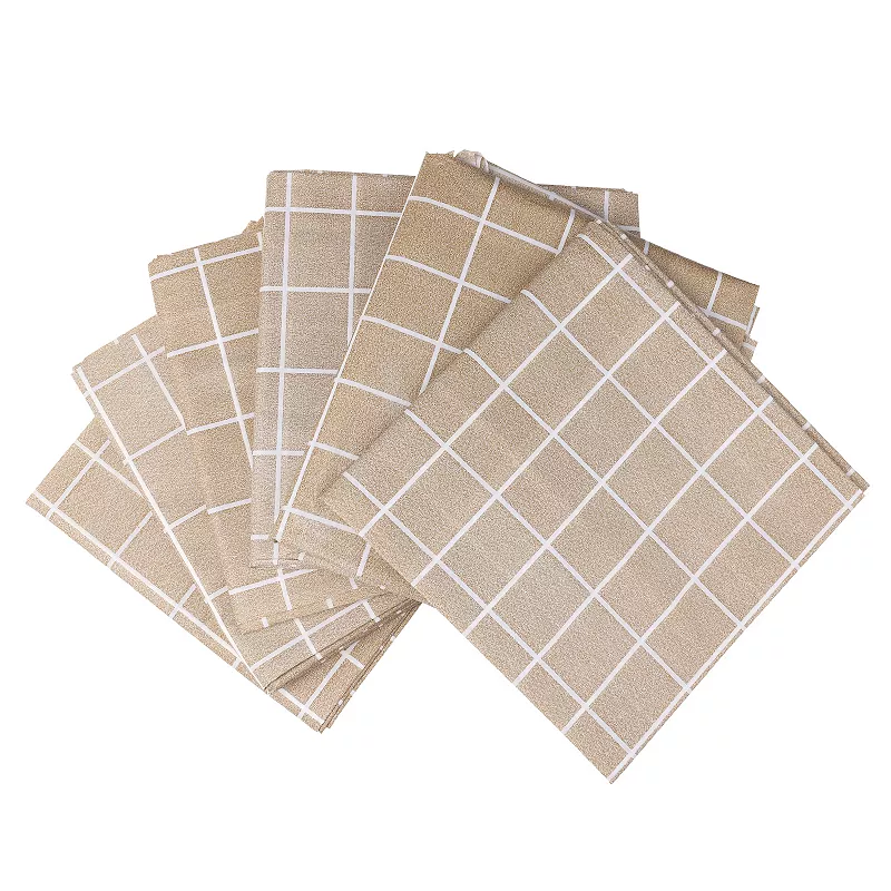 Rectangle Checkered Disposable Plastic Waterproof Table Covers 6 Pcs， 54 X 71