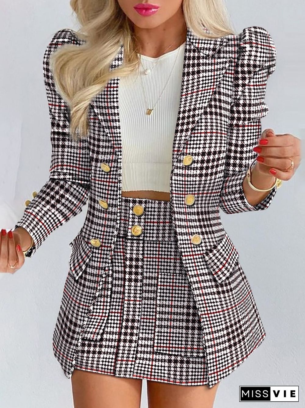 Autumn Leisure Fashion Suit Women Skirt Suit 2-piece Office Women Dress Skirt Set Suit For Women Female Blazer Sets With Skirt