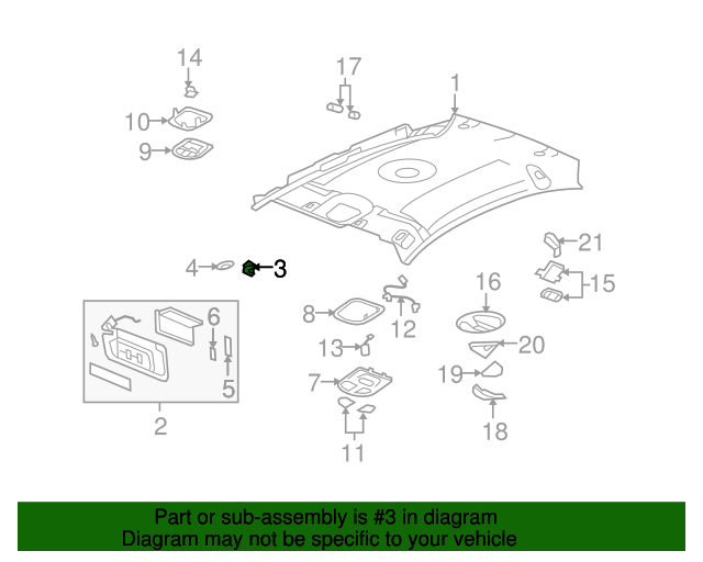 Genuine OE GM Sun-Visor Support - 22905520