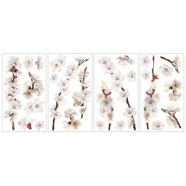 Dogwood Branch Peel And Stick Wall Decal White Roommates