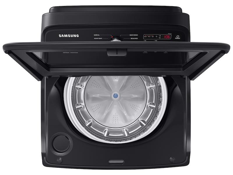 Samsung WA50B5100AV 5.0 Cu. Ft. Large Capacity Top Load Washer With Deep Fill And Ez Access Tub In Brushed Black