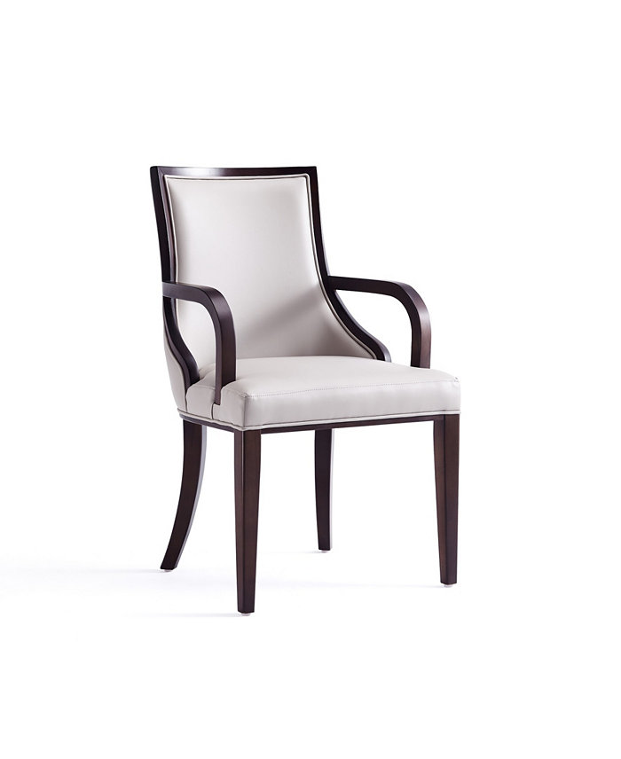 Manhattan Comfort Grand Beech Wood Upholstered Dining Armchair