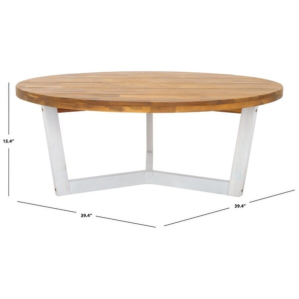 SAFAVIEH Estefani 3Leg Round Outdoor Coffee Table