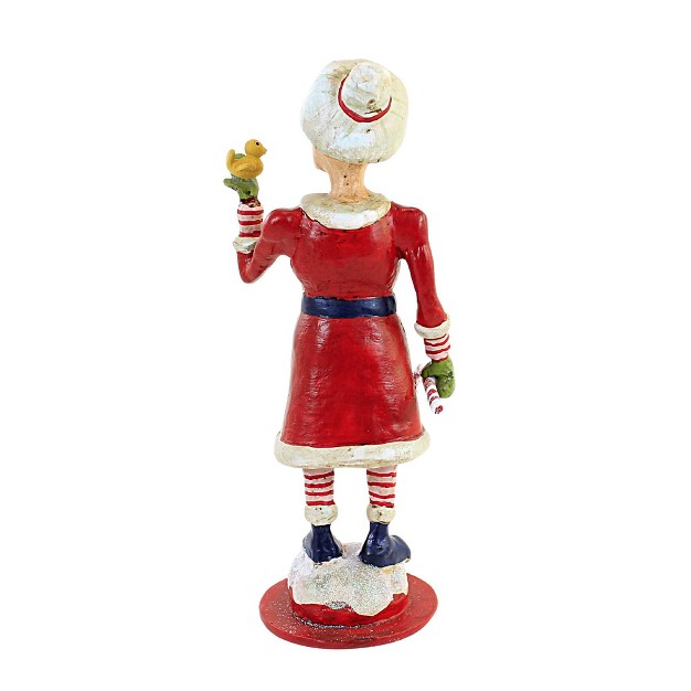 Jorge De Rojas Morning Tweets One Figurine 8 5 Inches Christmas Mrs Claus 43044 Polyresin Red