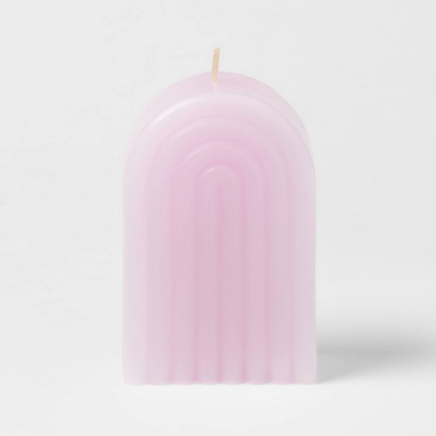 Shaped Pillar Candle Rainbow Lavender