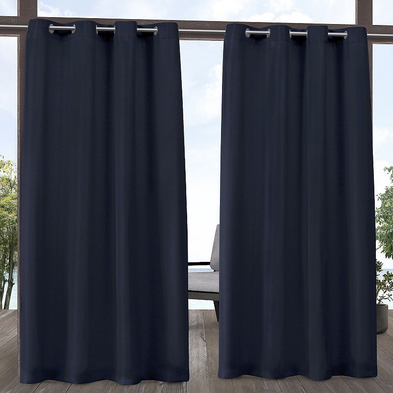 Exclusive Home 2-pack Indoor/Outdoor Solid Cabana Window Curtains