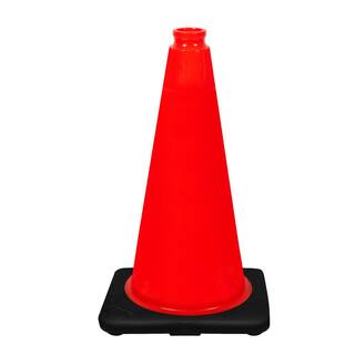 Vanity Art 18 in. Orange PVC Non-Reflective Safety Cone with Black Base (Pack of 6) VA18NRSC