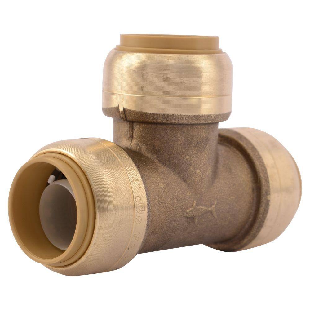 SharkBite 34 in. Push-to-Connect Brass Tee Fitting U370LFA