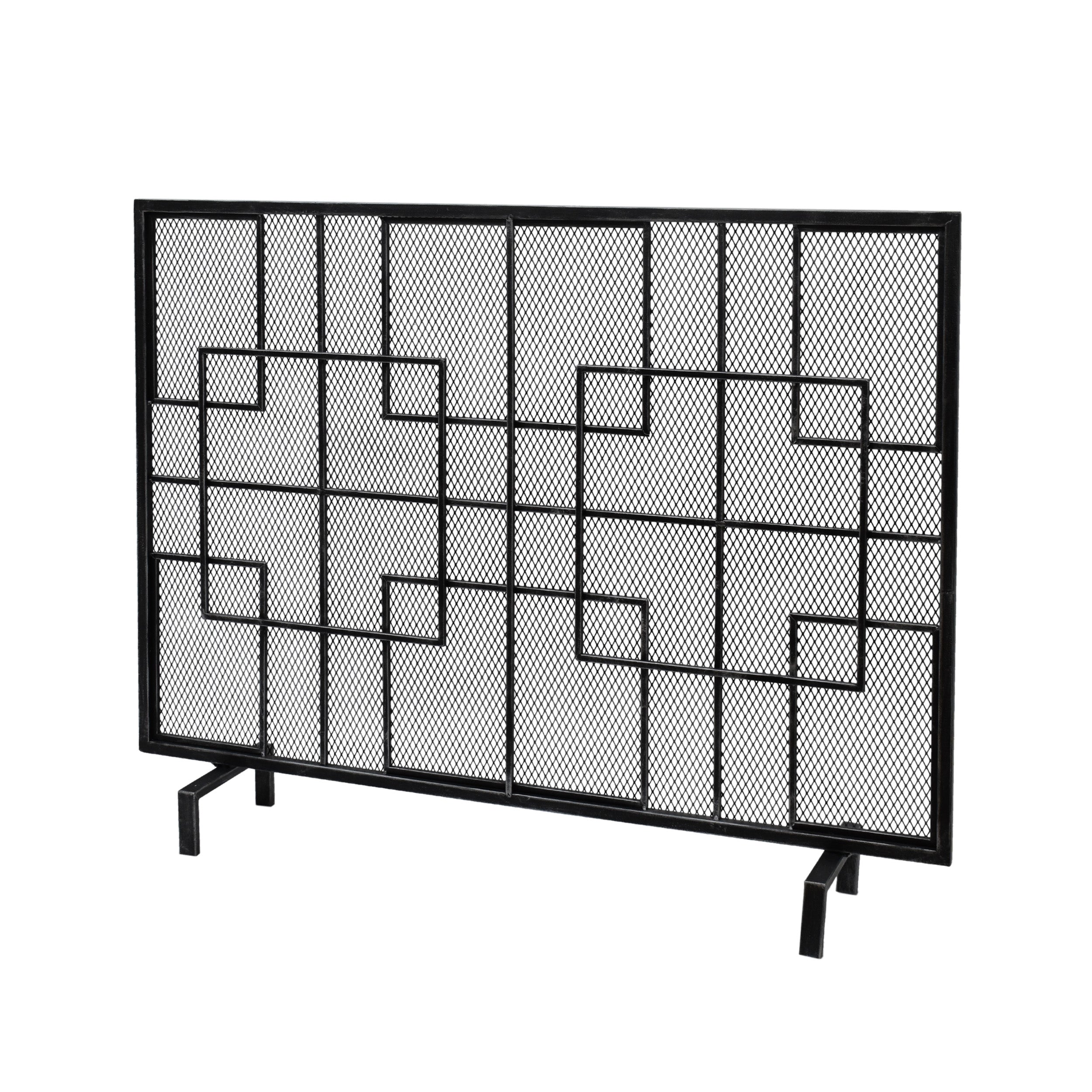 Dorothy Modern Single PanelIron Firescreen