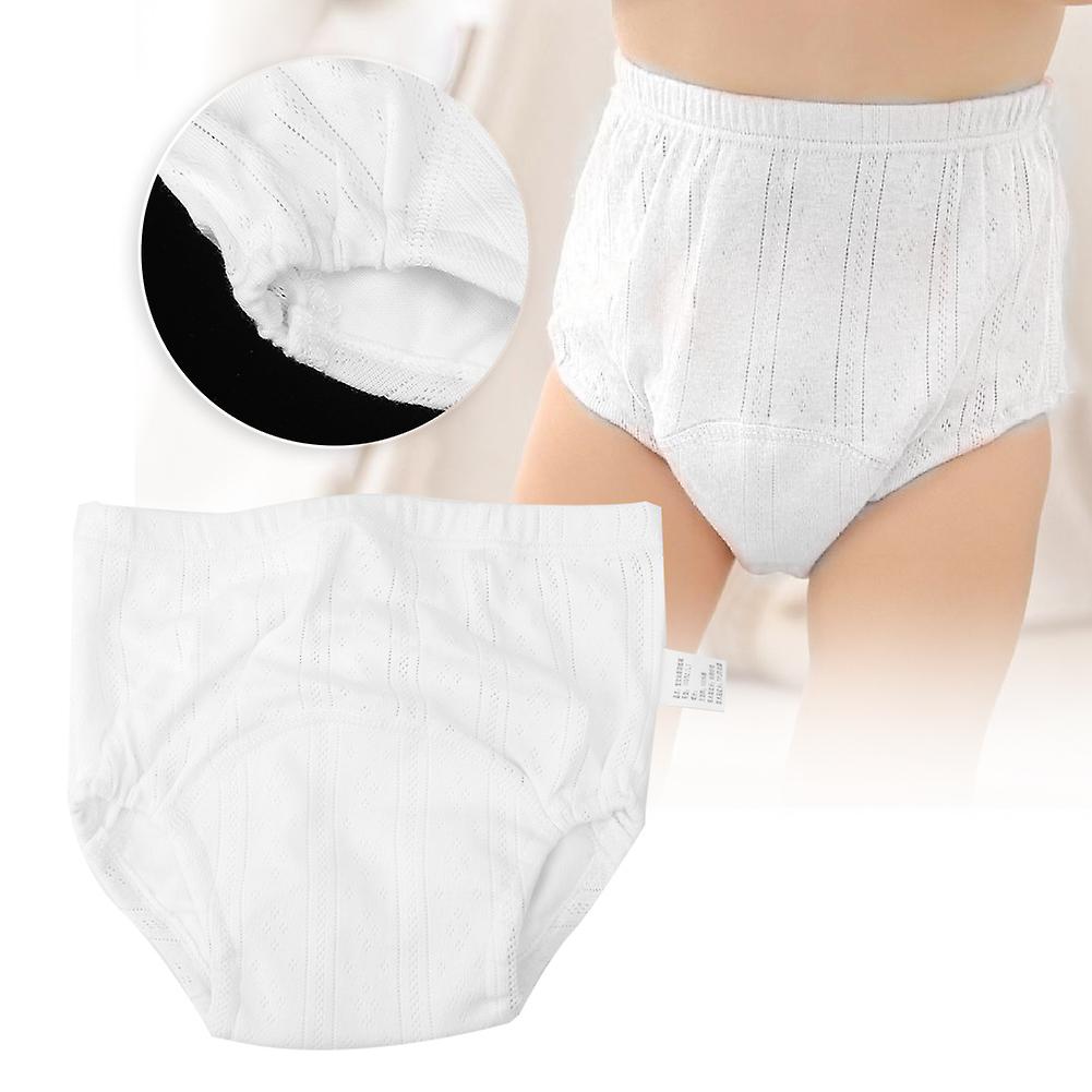 Toilet Training Underwear Washable Toddler Cotton Training Pants Anti-leakage Diaper Pantswhite M