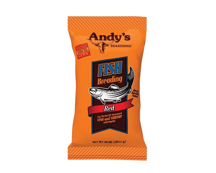 Andys Red Fish Breading， 10oz - 50094