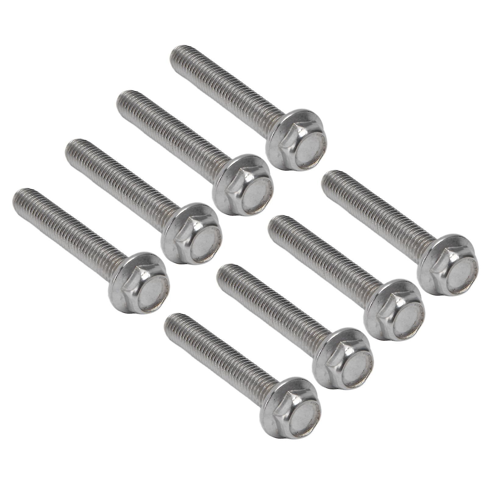 20Pcs M10x1.5 Screw Bolts A2‑70 Stainless Steel Flanged Hex Head Bolt with Gasket DIN6921M10x60