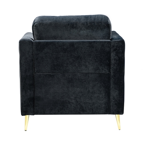 Clara Modern Upholstered Club Chair with Tufted Back by HULALA HOME