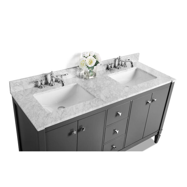 Kayleigh Sapphire Gray 60-Inch Vanity Console