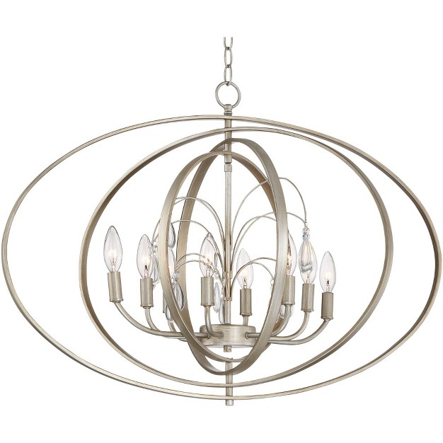 Wide Modern Open Orb Frame 8 light Fixture For Dining Room Kitchen Island