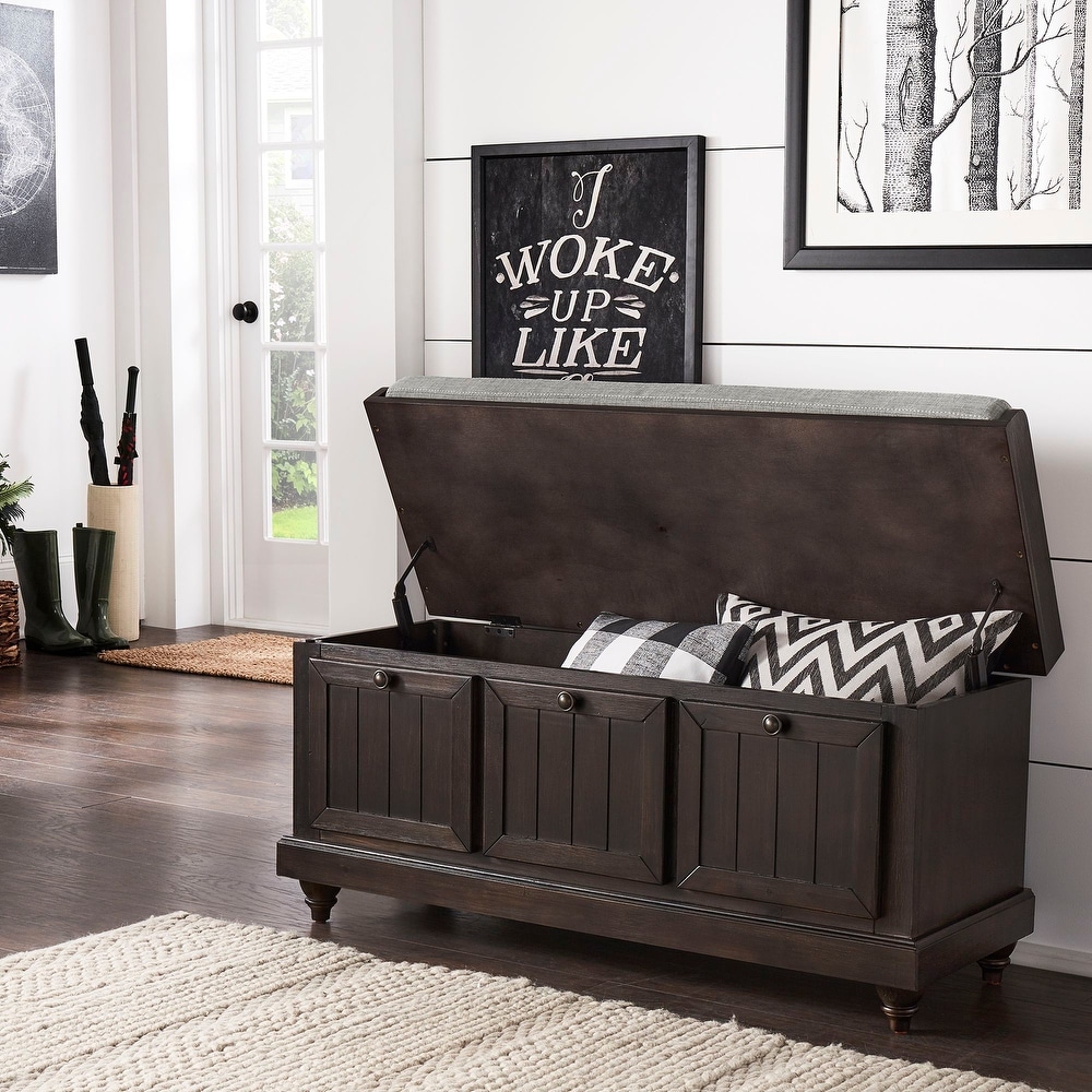 Granger Storage Bench with Linen Seat Cushion by iNSPIRE Q Classic