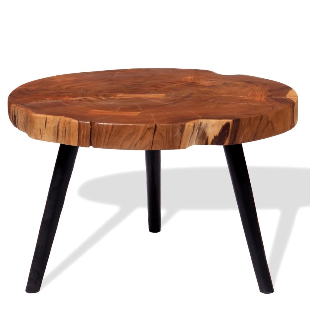 vidaXL Log Coffee Table Solid Acacia Wood (21.7