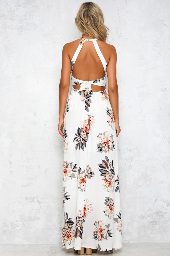 Heart To Heart Maxi Dress White