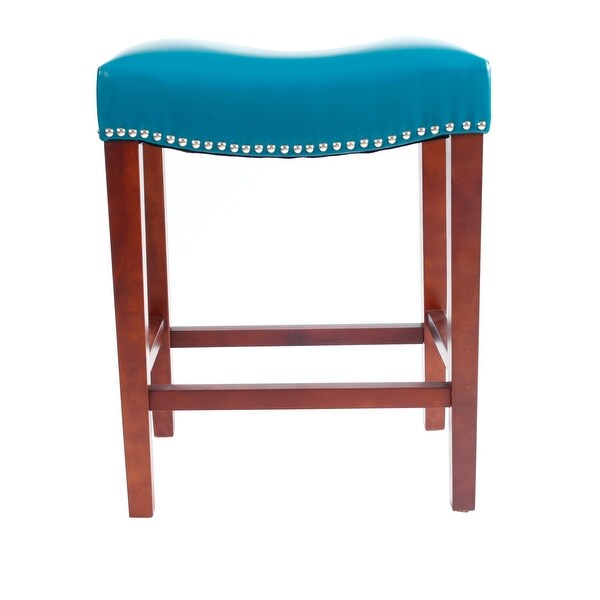 Set of 2 Leather Barstool