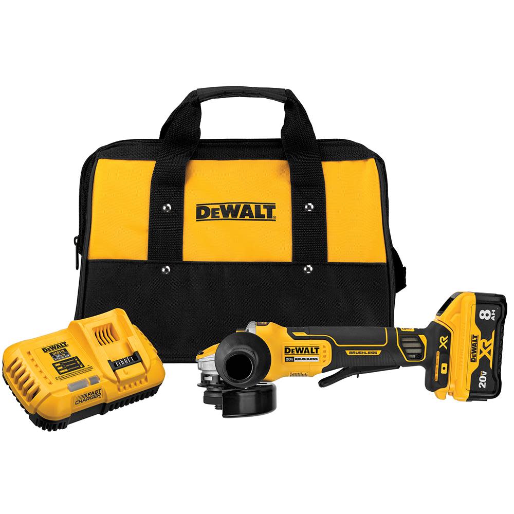 DW 20V MAX* POWER DETECT XR Brushless 4-1/2-5In Small Angle Grinder Kit DCG415W1 from DW