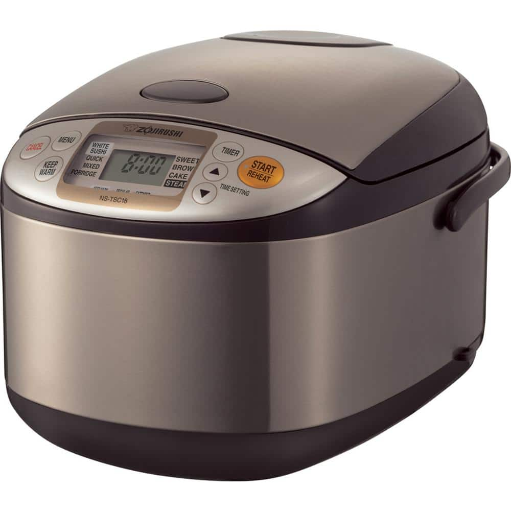 Zojirushi Micom 10-Cup Stainless Steel Rice Cooker with Built-In Timer NS-TSC18XJ