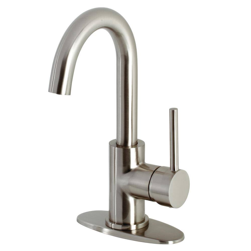 Kingston Brass Concord Single-Handle Bar Faucet in Brushed Nickel HLS8538DL