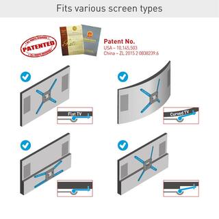 Barkan a Better Point of View Barkan 13 in. to 65 in. Full Motion - 4 Movement Flat  Curved TV Wall Mount White Patented to Fit Various Screen Types 3400W.W