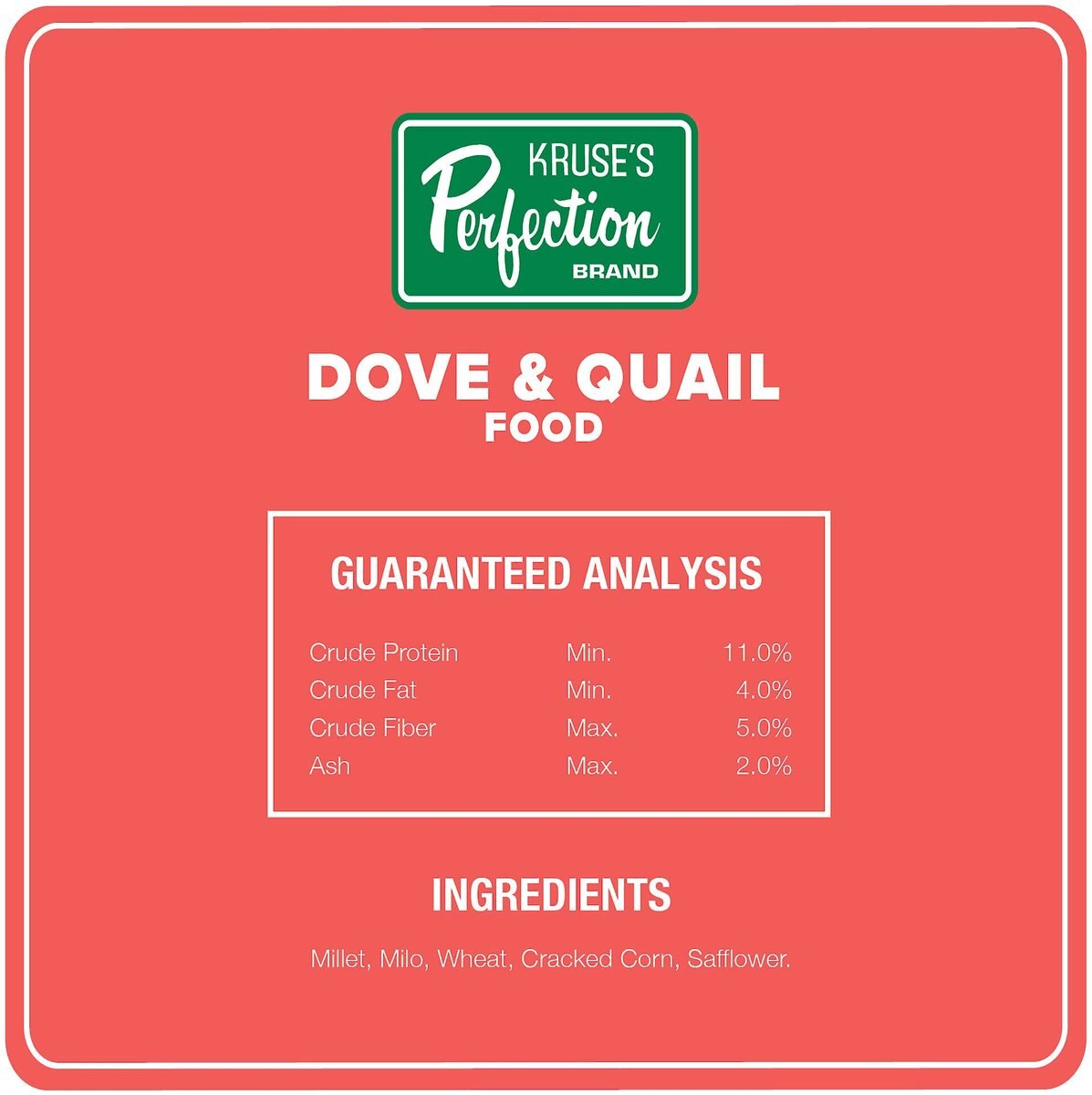 Kruse's Perfection Brand Dove and Quail Food