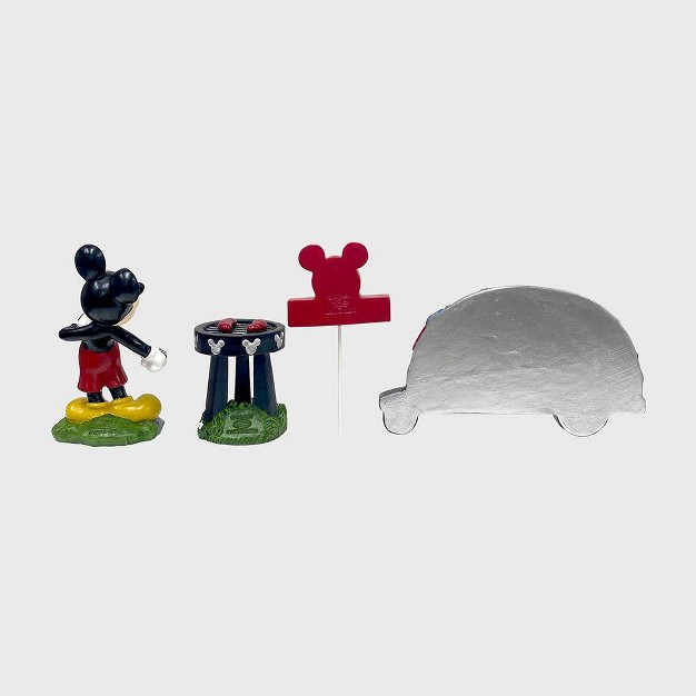 Disney 4pc Polyester stone Mickey Mouse Miniature Garden Set