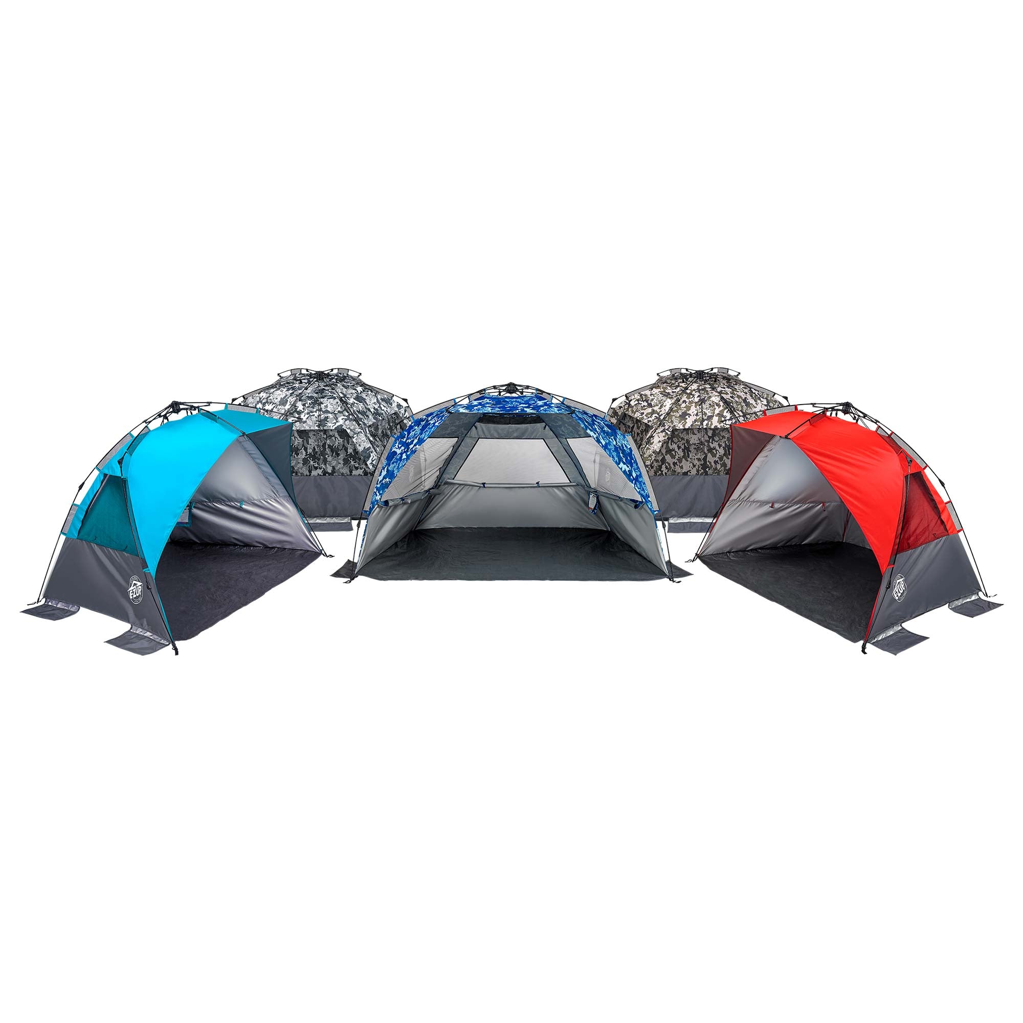 E-Z Up® Wedge Instant Shelter® Beach Tent， Blue Splash