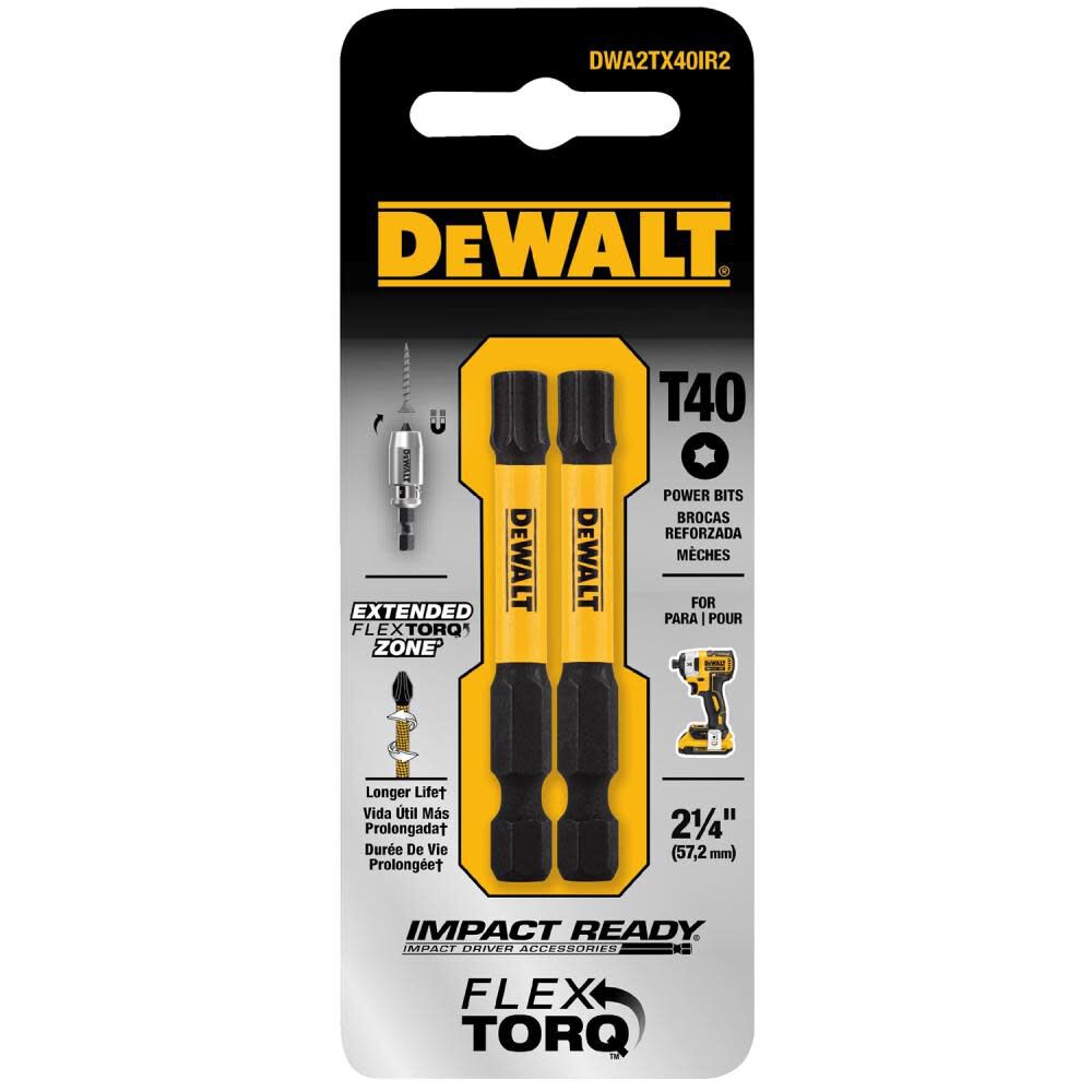 DW 2-in Torx T40 Impact Ready 2 pk DWA2TX40IR2 from DW