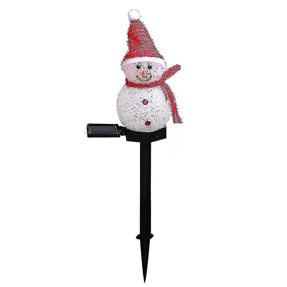 Christmas Snowman Solar Pathway Light Stake Yard Patio Porch Garden Xmas Decor Landscape Lights