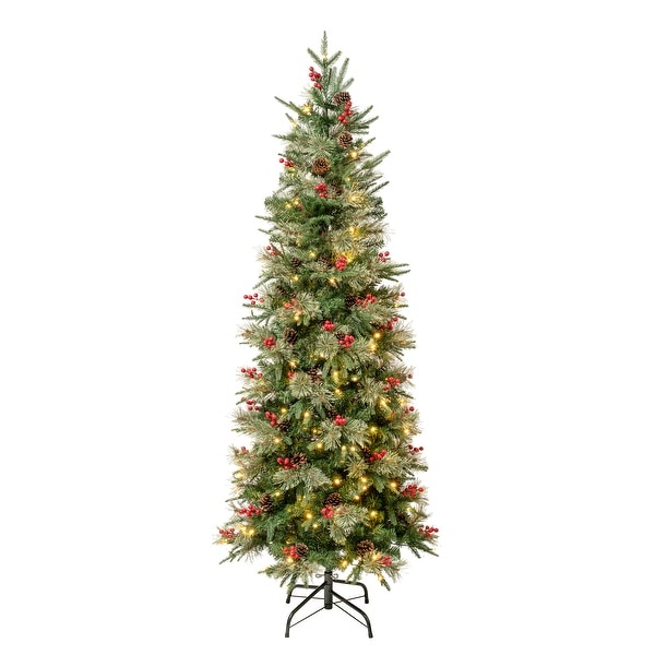 National Tree Company 6 ft. Virginia Pine Slim Tree with LED Lights