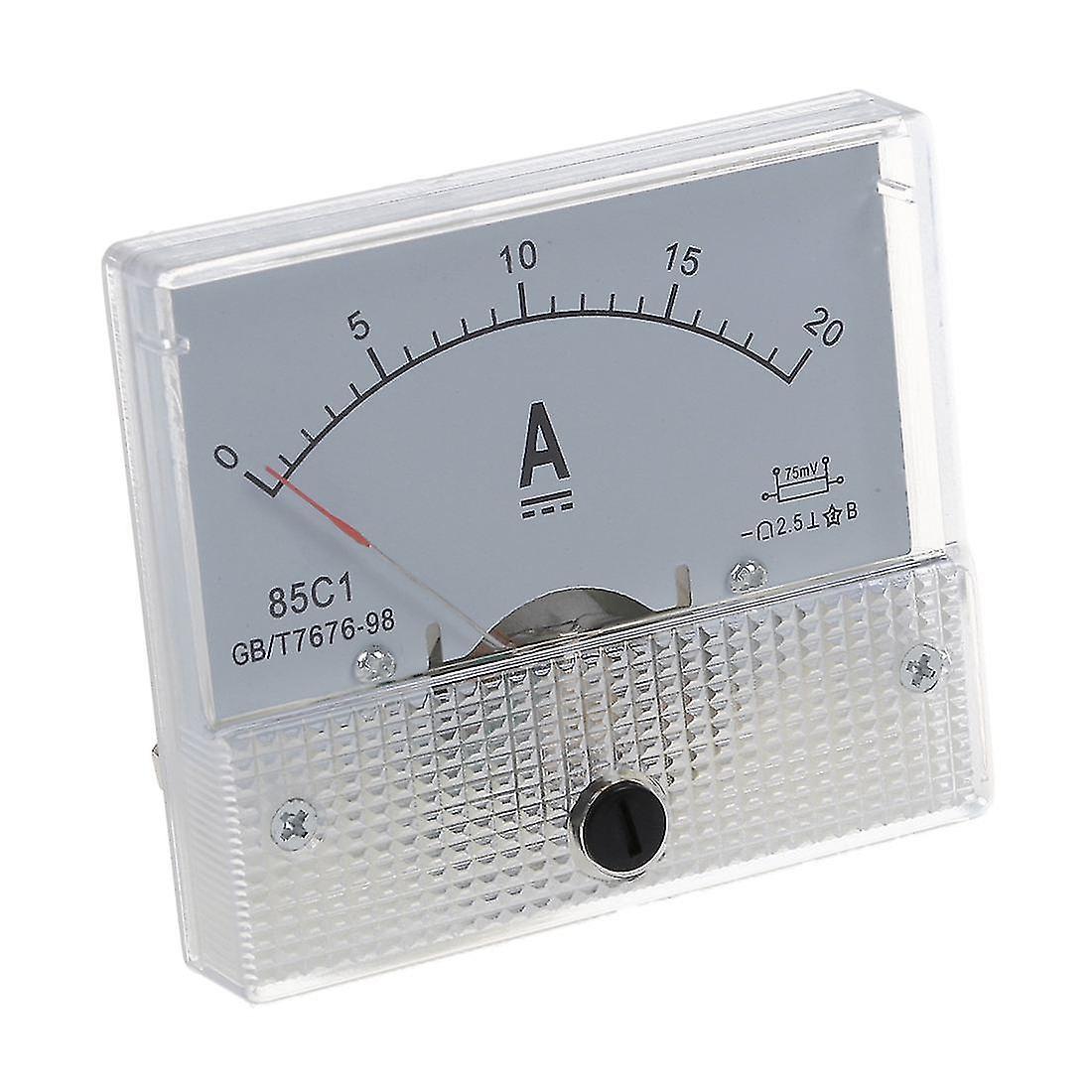 New 20a Analog Ampere Panel Meter Current Amp