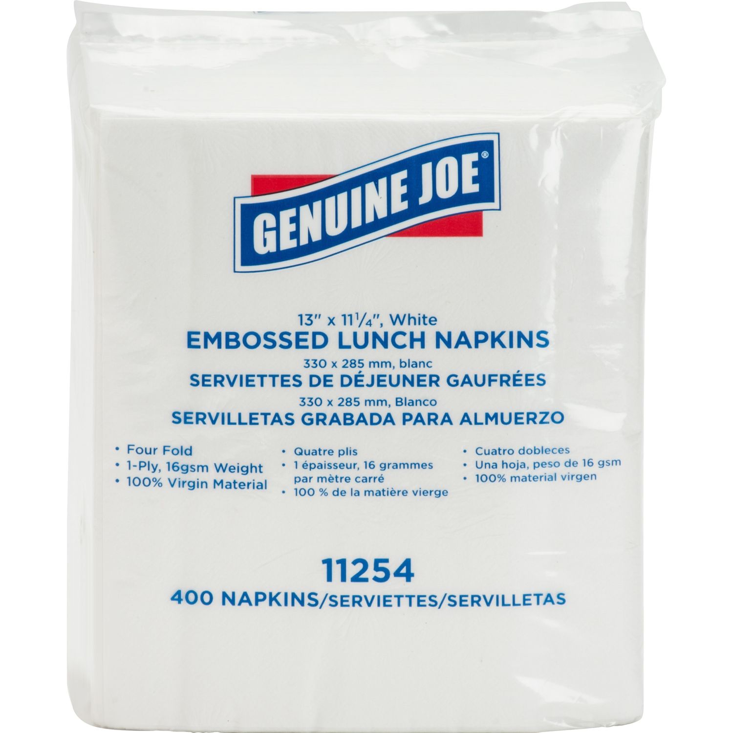 White Lunch Napkins by Genuine Joe GJO11254