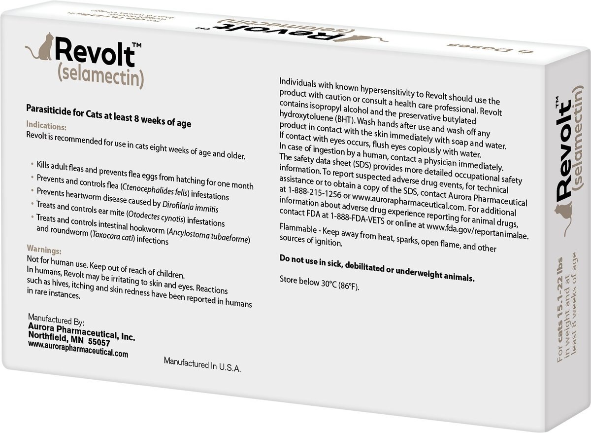 Revolt Topical Solution for Cats， 15.1-22 lbs， (Taupe Box)