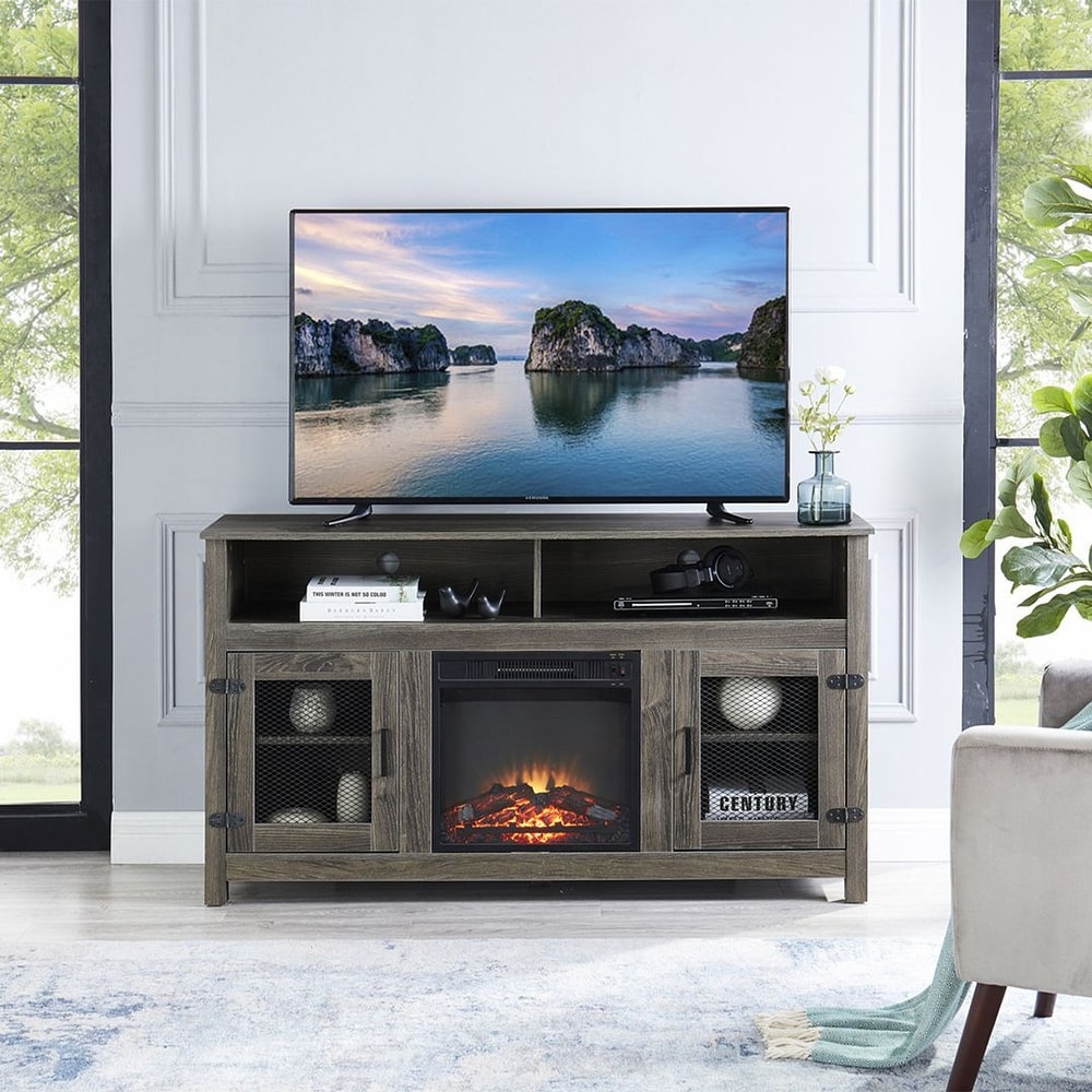 58 in. TV Stand for TVs up to 65 in. with Electric Fireplace