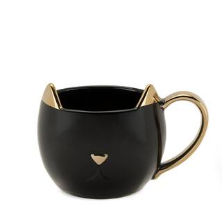 Pinky Up Chloe 12 oz. Black Cat Mug by 5386