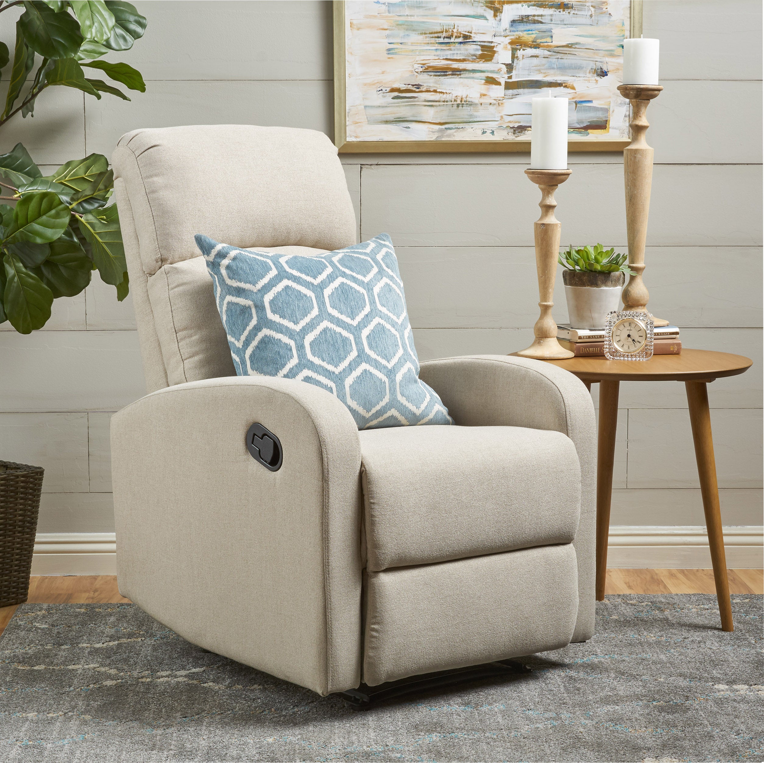 Hampden Contemporary Fabric Upholstered Recliner