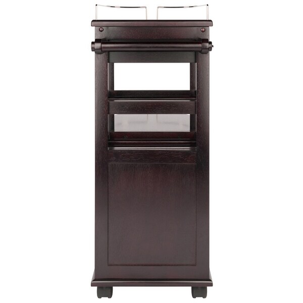 Wood Jimmy Entertainment Cart， Espresso Finish