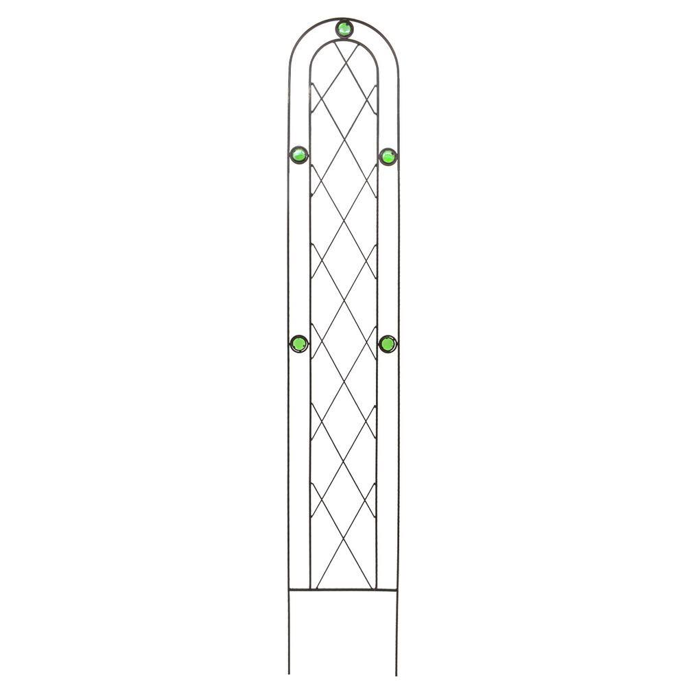 Arcadia Garden Products Emerald 60 in. x 10 in. Metal Trellis TR02