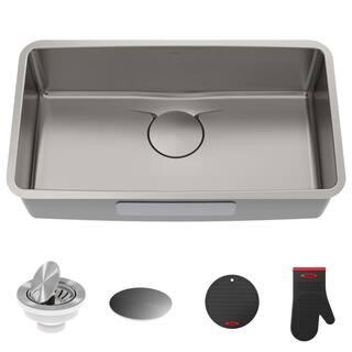 KRAUS Dex 33 Undermount 16 Gauge Stainless Steel Single Bowl Kitchen Sink KD1US33B