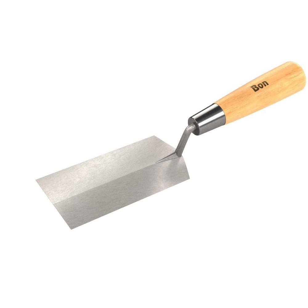 Bon Tool 5 in. x 1-12 in. Stainless Steel Margin Trowel - Wood Handle 70-152