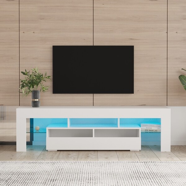 Living Room Furniture TV Stand Cabinet with 2 Drawers and 2 open shelves