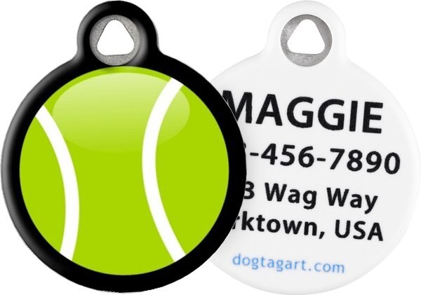 Dog Tag Art My Tennis Ball Personalized Dog and Cat ID Tag