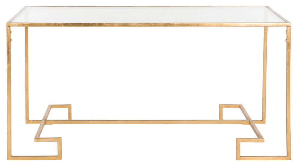 Cammie Coffee Table Antique Gold Leaf   Modern   Coffee Tables   by Virgil Stanis Design  Houzz