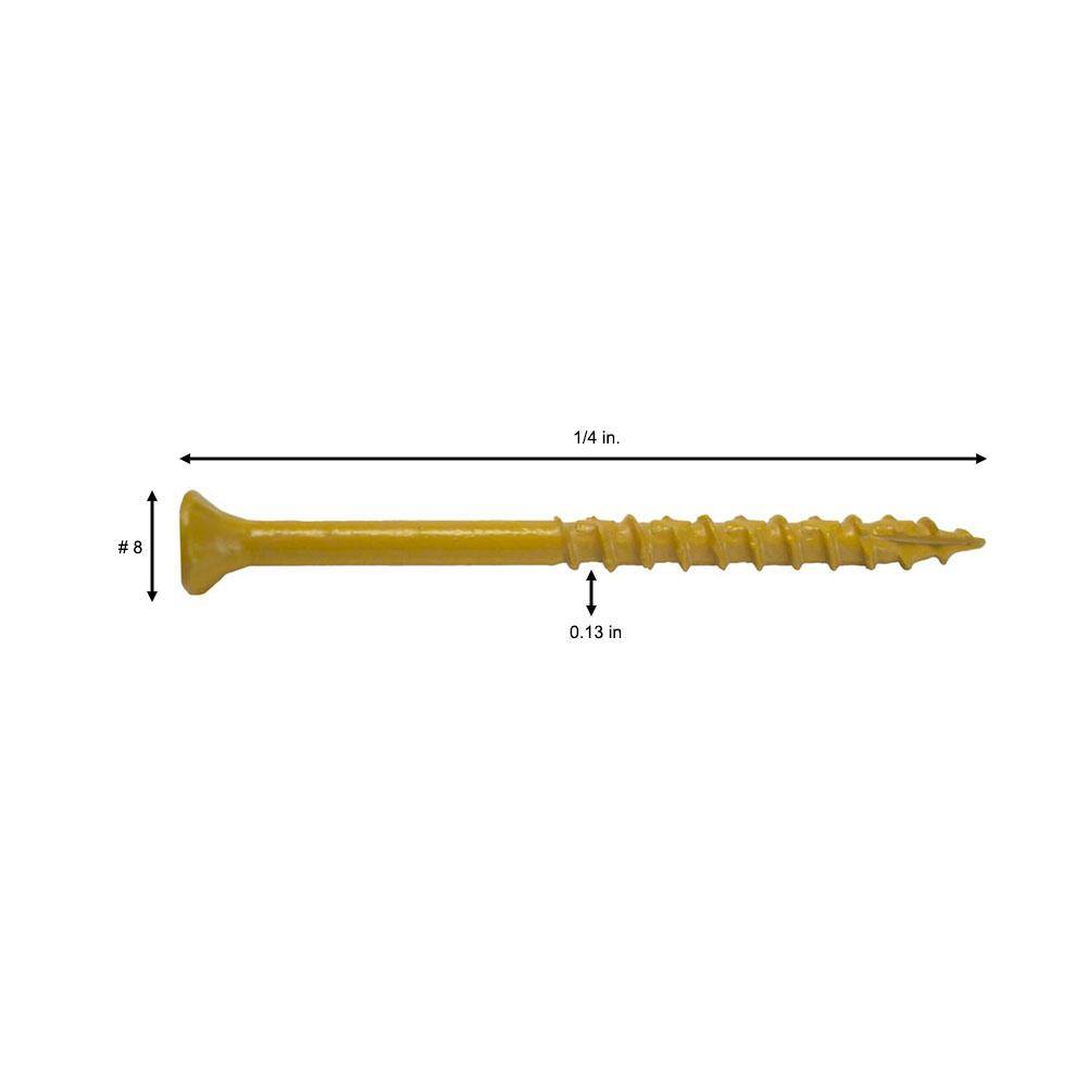 Deckmate #8 x 1-14 in. Star Drive Flat Head Wood Screws - (5 lbs. - pack) 114DMT5